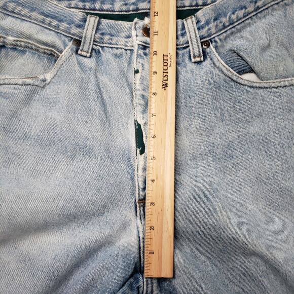 Vintage LL Bean Double L Jeans Mens 31 Blue Denim Natural Fit Flannel Lined - Picture 6 of 16